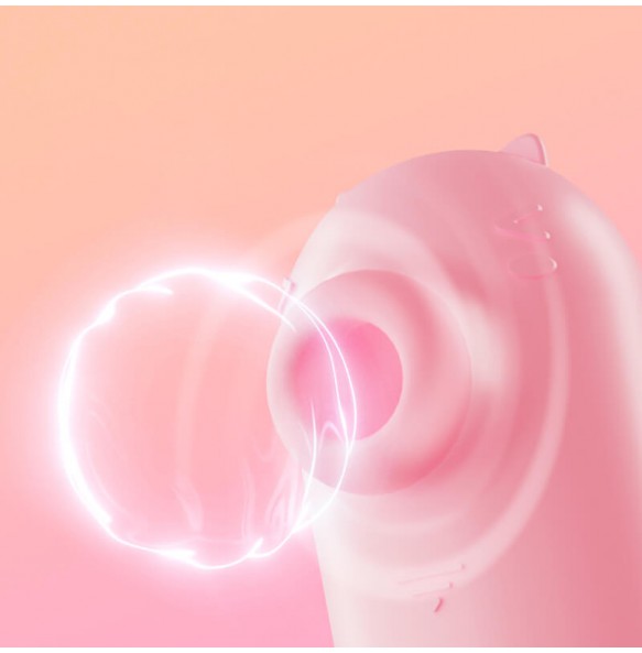 SECWELL - Little Pudding Pulse Suction Vibrating Egg (Battery - Pink)
